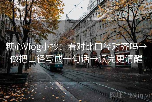 糖心Vlog小抄：看对比口径对齐吗→做把口径写成一句话→读完更清醒