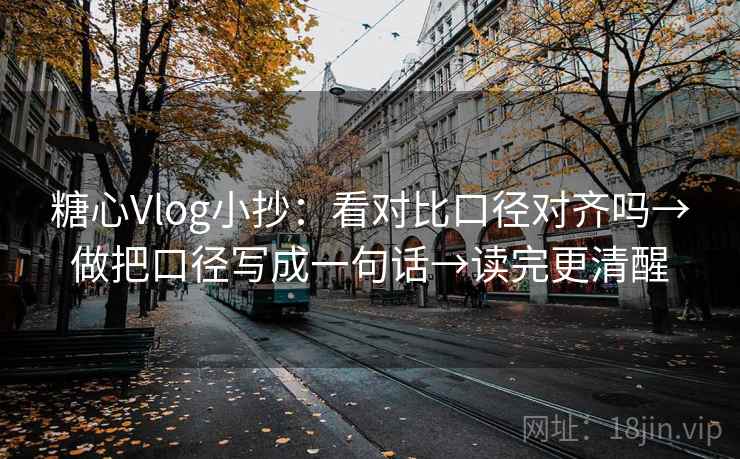 糖心Vlog小抄：看对比口径对齐吗→做把口径写成一句话→读完更清醒